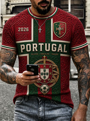 Men's Portugal Football Short Sleeves T-shirt