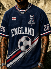 Men's UK Football Lover England Printed short sleeves t-shirt