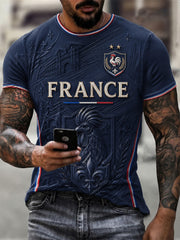 Men's France Football Printed T-shirt