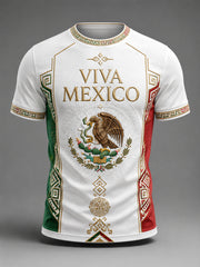 Men's Viva Mexico Mexican Pride Printed Casual Tee