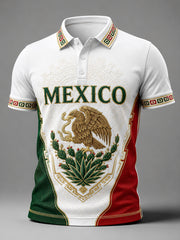 Men's Mexican Pride Printed Casual Polo