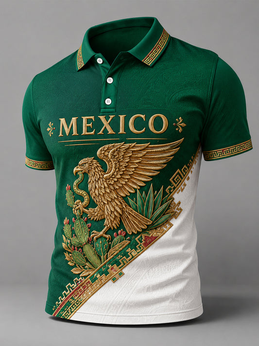 Men's Mexican Pride Printed Casual Polo