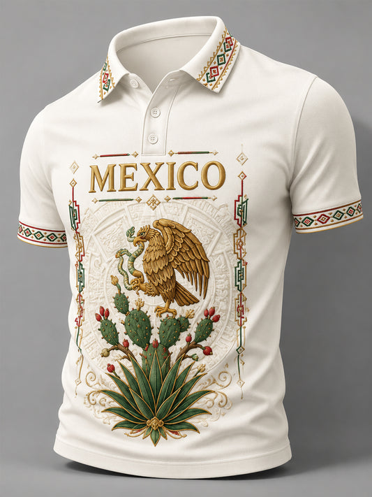 Men's Mexican Pride Printed Casual Polo
