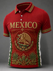 Men's Mexican Pride Printed Casual Polo