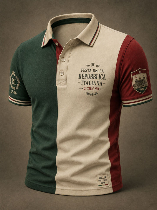 Men's Festa Della Repubblica Repvbblica Italiana Printed Shirt
