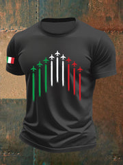Men's Italian Air Force Printed Casual T-Shirt