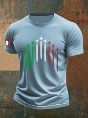 Men's Italian Air Force Printed Casual T-Shirt