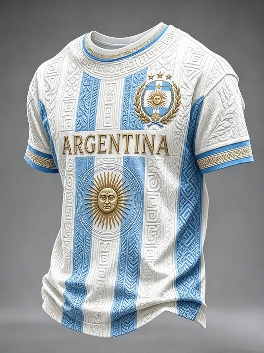 Men's Argentina Football Short Sleeve T-shirt