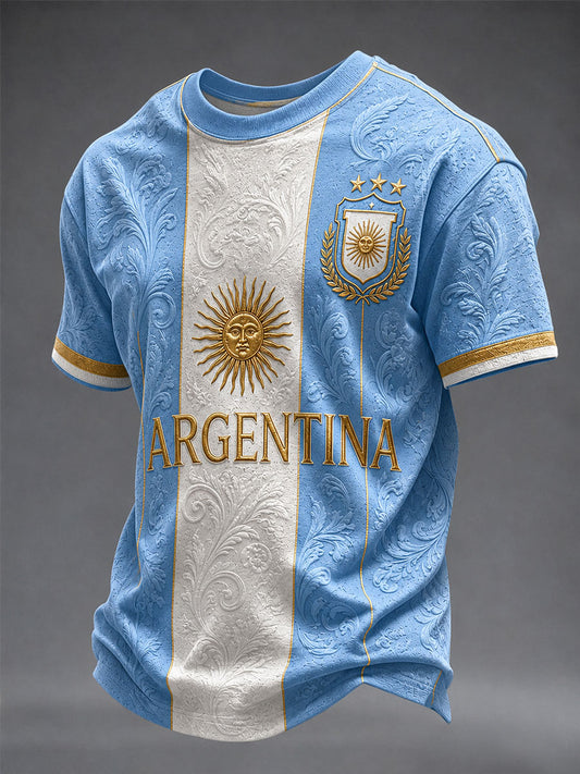 Men's Argentine Football Short Sleeves T-shirt