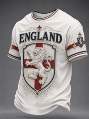 Men's England Print Casual Tee