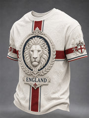 Men's England Print Casual Tee