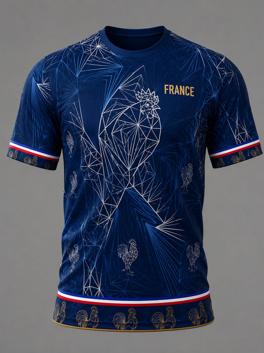 Men's France Print Casual Tee