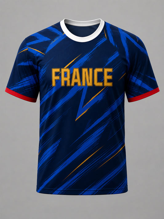 Men's France Print Casual Tee