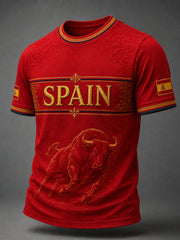 Men's Spain Print Casual Tee