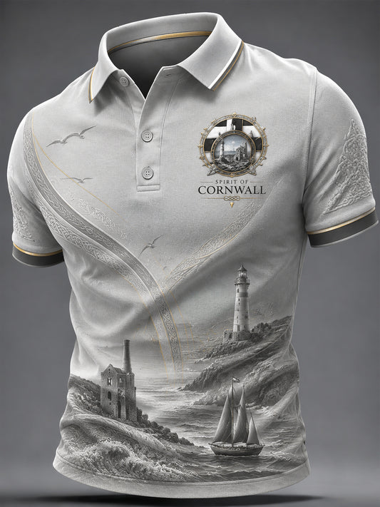 Men's Cornish Celtic-style Print Casual Top