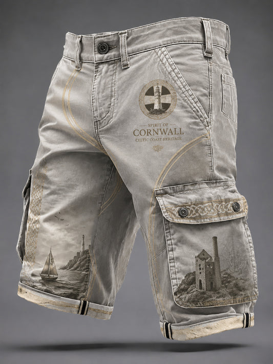Men's Cornish Celtic-style printed shorts