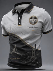 Men's Cornish Celtic-style Print Casual Top