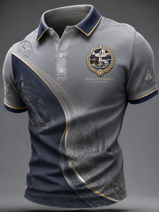 Men's Cornish Celtic-style Print Casual Top
