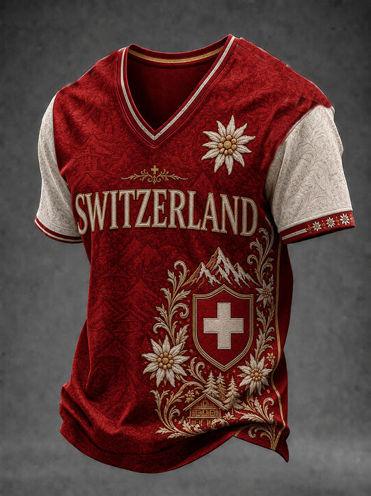 Men's Switzerland Short Sleeves T-shirt