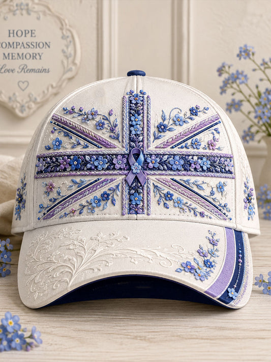 Unisex UK Alzheimer's Awareness Floral Printed Hat