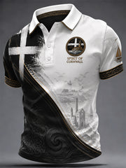 Men's Cornish Celtic-style Print Casual Top