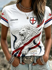 Women's England Printed short-sleeved T-shirt