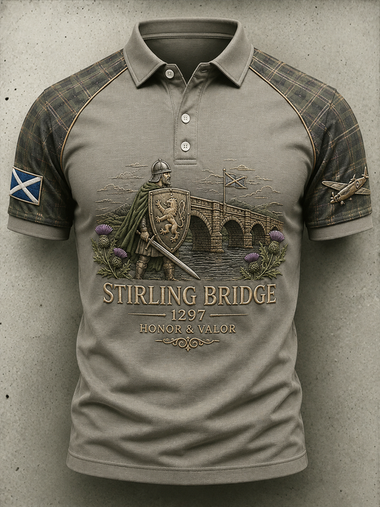 Men's Scottish veterans of the Battle of Stirling Bridge polo shirt
