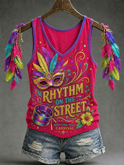 Women's Caribbean Carnival Print Casual Vest