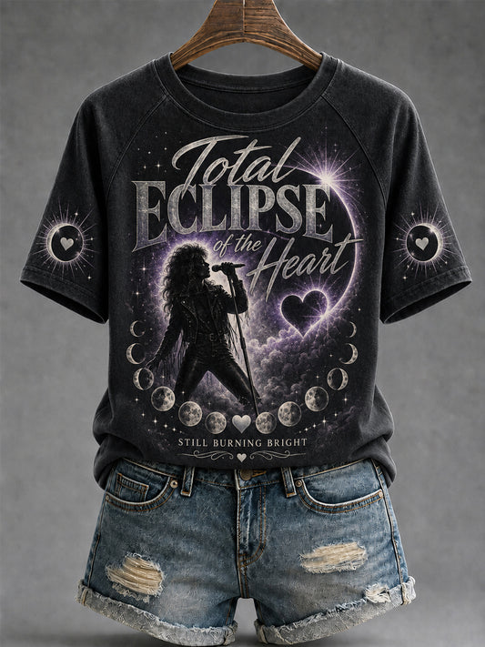 Women's Rock Classics Total Eclipse Of The Heart Print Casual Tee