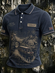 Men's Lockside Days British Canal Life Printed Shirt