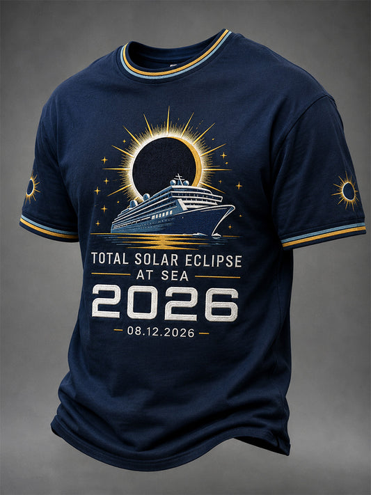 Men's Total Solar Eclipse In 2026 Print Casual Tee