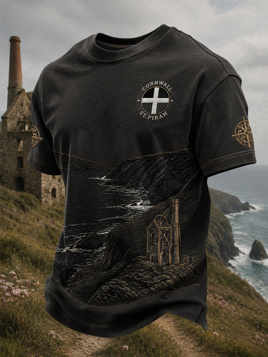 Men's Cornish -style Printed T-shirt