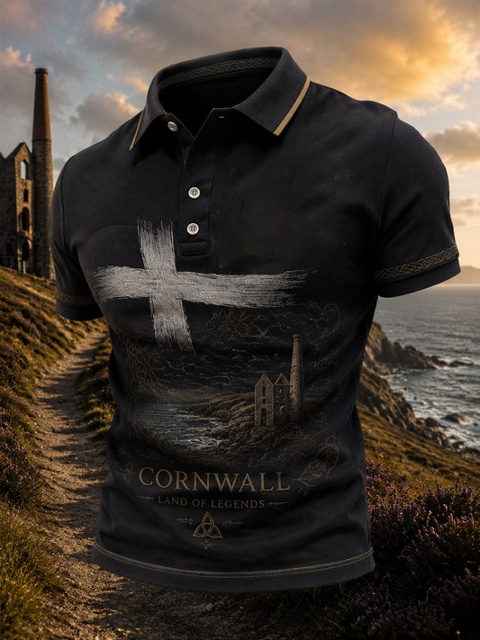Men's Cornish -style Print Casual Top