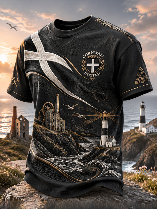 Men's Cornish -style Printed T-shirt