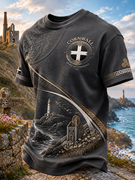 Men's Cornish -style Printed T-shirt