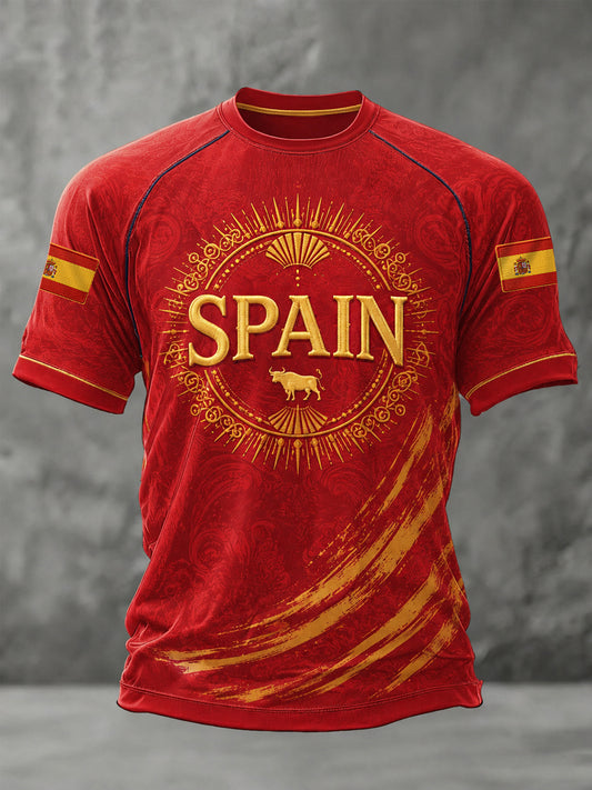 Men's Spain Print Casual Tee