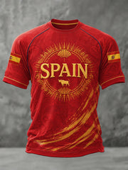 Men's Spain Print Casual Tee