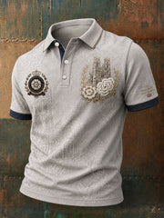 Men's England Yorkshire Day White Roses Art Printed Casual Tops