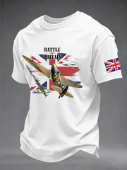 Men's Battle of Britain Printed imitation cotton short-sleeved T-shirt