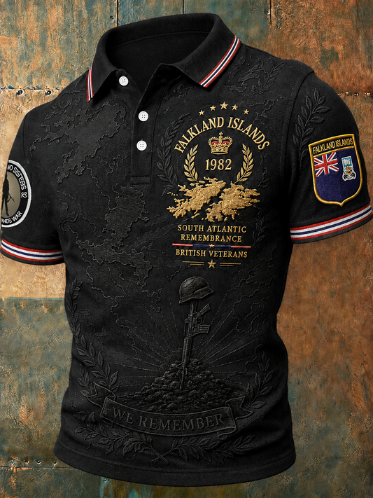Men's Falklands War Veteran Printed polo shirt