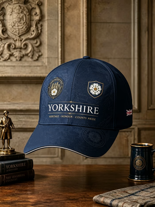 Unisex Yorkshire Day White Roses Art Printed Hat