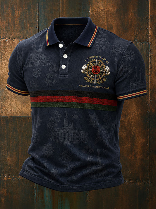 Men's Lancashire Red Roses Art Printed Casual Tops
