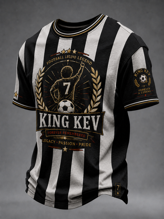 Men's England Football Lover Legend King Kev Rip Printed short sleeves t-shirt