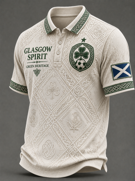 Men's Scotland football Lover Celtic Printed polo shirt
