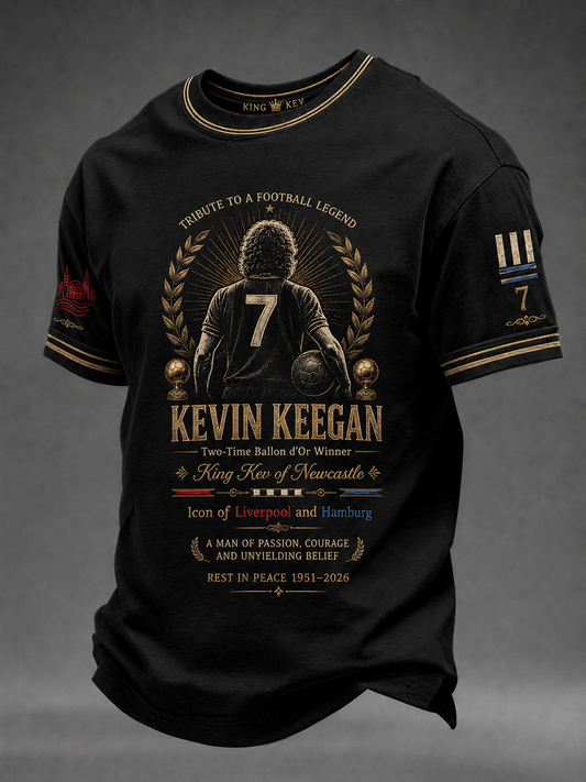 Men's England Football Lover Legend King Kev Rip Printed short sleeves t-shirt