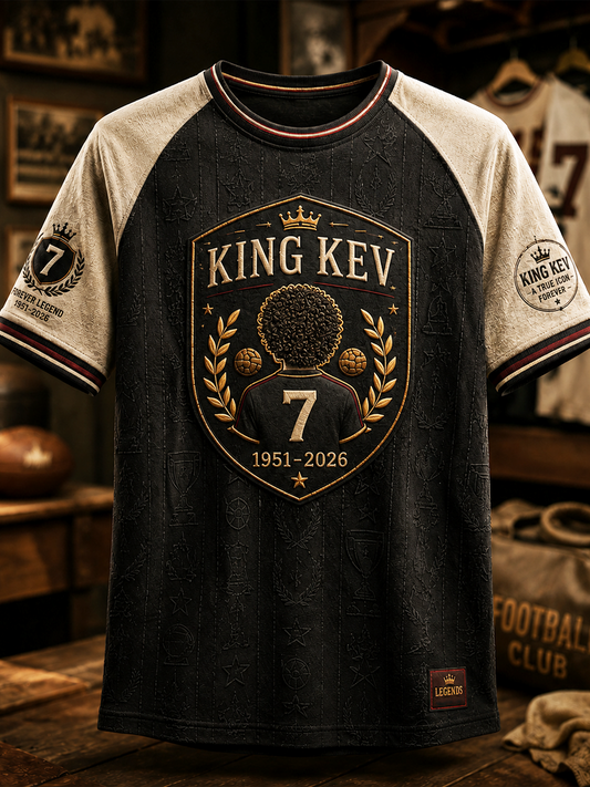 Men's Rip King Kev 7 England Football Lover Printed short sleeve t-shirt