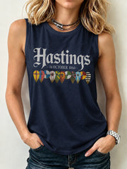 Women's Hastings Battle Medieval History Vintage Graphic Vest Top
