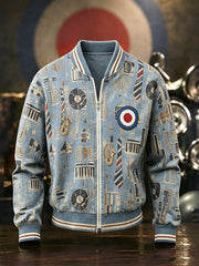 Men's UK Music Lover Mods Culture Printed Jacket