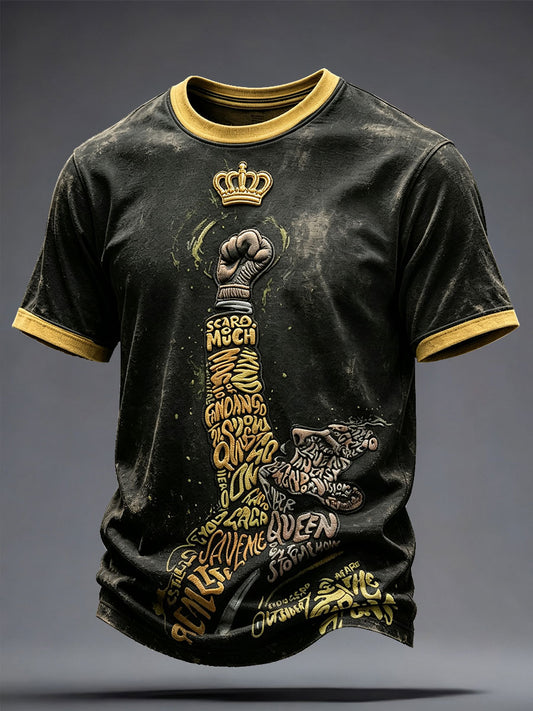 Men's UK Music Lover Art Printed T-shirt