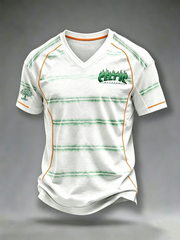 Men's football Lover Celtic Printed V-neck T-shirt
